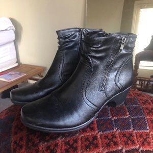 Black Leather Booties